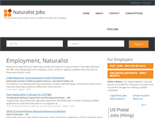 Tablet Screenshot of naturalistjobs.org